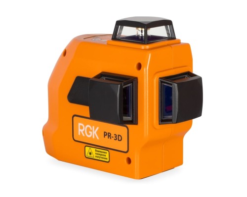 Лазерный уровень RGK PR-3D + штанга-упор RGK CG-2 минимальная комплектация