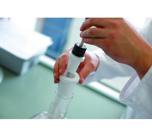 Пробка-держатель Bohlender для перемешивающих элементов PTFE, PPS, NS 45/40, для вала 10 мм (Артикул C 424-16 ) Пробка-держатель Bohlender для перемешивающих элементов PTFE, PPS, NS 45/40, для вала 10 мм (Артикул C 424-16 )