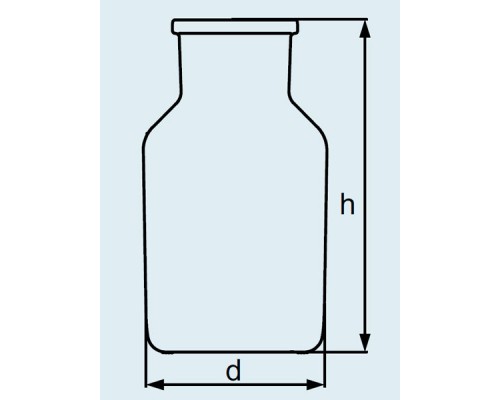 Бутыль DURAN Group 100 мл, NS29/22, широкогорлая, без пробки, коричневое силикатное стекло