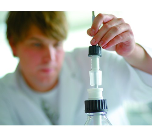 Пробка-держатель Bohlender для перемешивающих элементов, PTFE, PPS, стекло, NS 29/32, для вала 10 мм (Артикул C 425-09) Пробка-держатель Bohlender для перемешивающих элементов, PTFE, PPS, стекло, NS 29/32, для вала 10 мм (Артикул C 425-09)