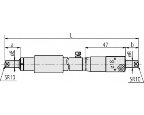 Нутромер микрометрич.700-725mm двухточечный 133-169