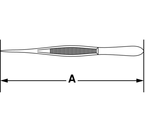 Пинцет Bochem остроконечный из нержавеющей стали, длина 105 мм