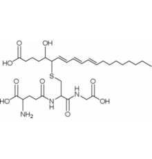 Лейкотриен C3 ~ 50 мкг / мл в метаноле: воде (7: 3), содержащем 17 мМ ацетатный буфер, доведенный до pH 5,4 с помощью NH4OH, 97% (ВЭЖХ) Sigma L3776
