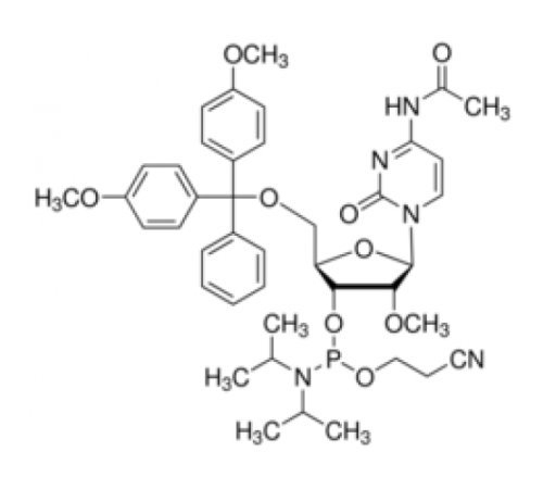 DMT-2'O-Methyl-rC (ac) Phosphoramidite, настроенный для ABI Sigma C213130