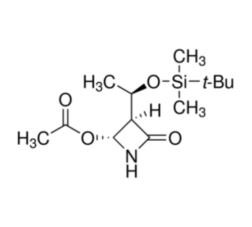 (3R, 4R) - (+) - 4-ацетокси-3- [1 - (R) - (трет-бутилдиметилсилилокси) этил] -2-азетидинон, 98%, Alfa Aesar, 1 г